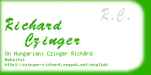 richard czinger business card